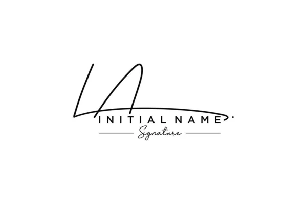 Vettore Modello Logo Firma Lettere Calligrafiche Disegnate Mano Illustrazione Vettoriale — Vettoriale Stock