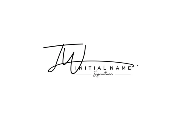 Signature Logo Template Vector Hand Drawn Calligraphy Lettering Vector Illustration — Stock Vector
