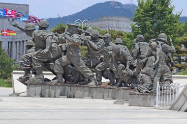 Seul, Güney Kore - 13 Haziran 2023 - Güney Kore Askeri Anıtı Kore Müzesi, Yongsandong, Güney Kore 'de 13 Haziran 2023 tarihinde