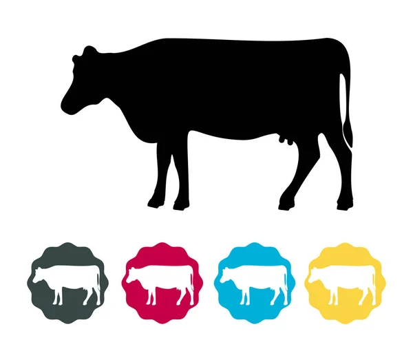 Ілюстрація Значка Корови Тварини Eps Файл — стоковий вектор