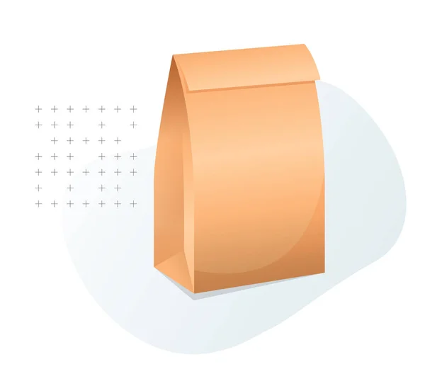 Papierverpackungstasche Tee Und Kaffeeverpackung Abbildung Als Eps Datei — Stockvektor