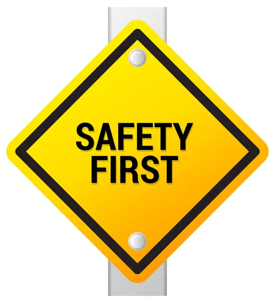 Safety First Sign Abbildung Als Eps Datei — Stockvektor