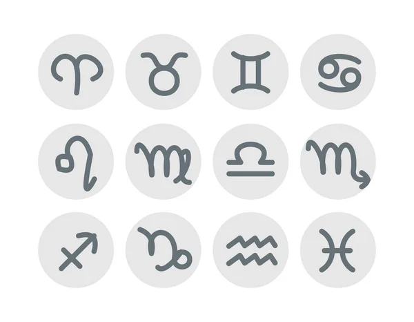 Zodiac Astrological Symbols Icon Eps File — 스톡 벡터