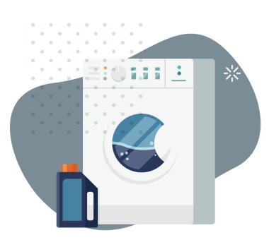 Yıkama Elbiseleri - Çamaşır Hizmetleri - EPS 10 Dosyası Olarak Stok Resimleri