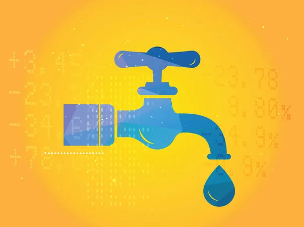 Wasserkrise Wasserhähne Symbol Als Eps Datei — Stockvektor