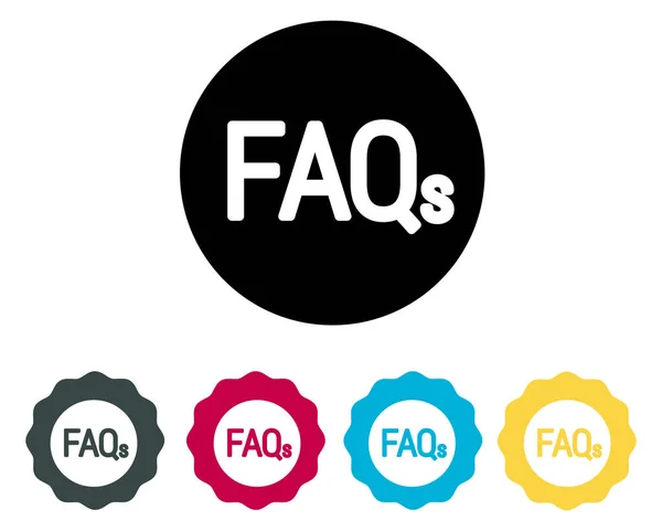 Faqs Icon Eps File — 스톡 벡터