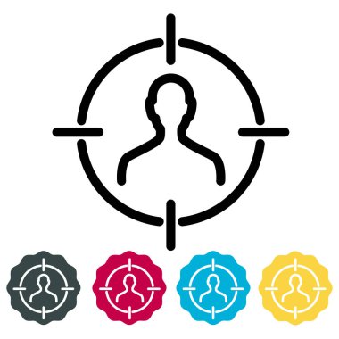 Odak olarak Tüketici Hizmeti - EPS 10 Dosyası olarak Simge