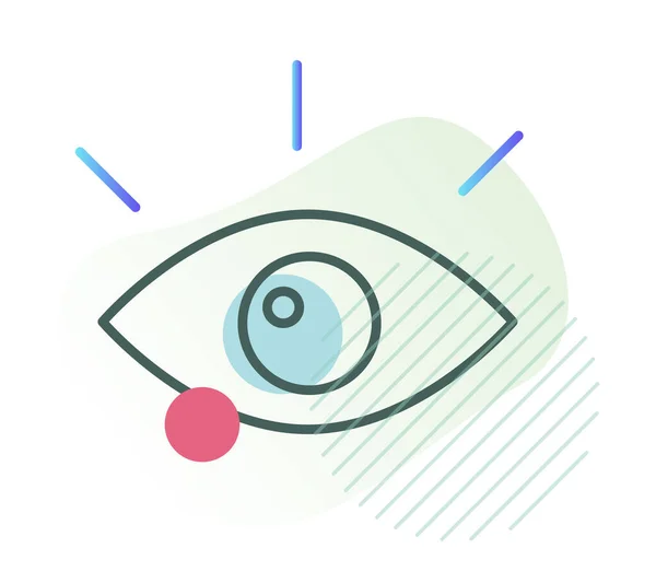 Ανθρώπινο Μάτι Περιέργεια Εικόνα Αρχείο Eps — Διανυσματικό Αρχείο