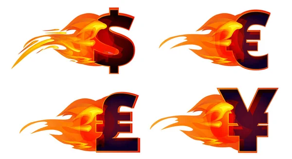 Moneda Fuego Stock Ilustración Como Eps Archivo — Vector de stock