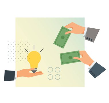 Girişimci Kapitalist Yaratıcı Fikir Yatırımı - Görüntü EPS 10 Dosyası