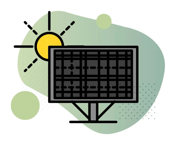 Pannelli Solari Fotovoltaici Icona Come File Eps — Vettoriale Stock