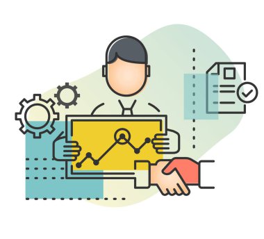 Business Performance Reporting - Stock Illustration as EPS 10 File