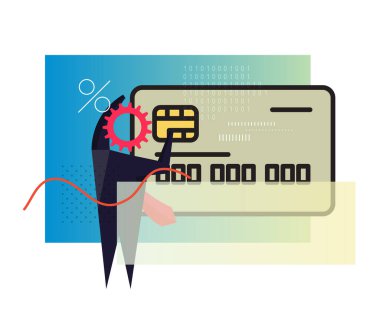 White Collar Crime - Credit Card Information Stealing - Icon as EPS 10 File