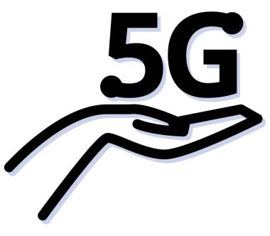 EPS 10 Dosyası Olarak 5G Teknoloji Soyut İllüstrasyon