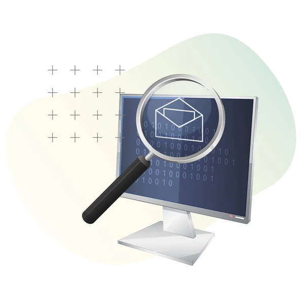 Ilustración Stock Email Hacking Delito Cibernético Como Archivo Eps — Archivo Imágenes Vectoriales