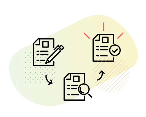 Document Verification Process Icon Eps File — стоковый вектор