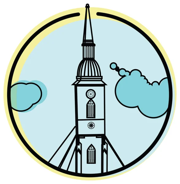 Martin Cathedral Spire Bratislava City Icon Als Eps Bestand — Stockvector