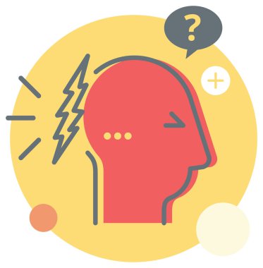 Zihinsel Stres ve Baş Ağrısı - Görüntü: EPS 10 Dosyası