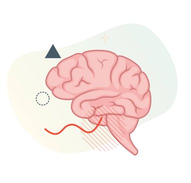 Covid-19 nedeniyle Beyinde Nörolojik Etki - EPS 10 Dosyası olarak Simge