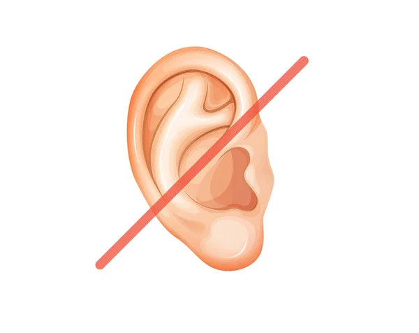 Menschliches Ohr Hörverlust Archivbild Als Eps Datei — Stockvektor