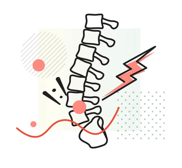 Rückenschmerzen Stock Icon Als Eps Datei — Stockvektor