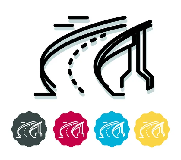 Road Infrastructure Icon Eps File — Stock Vector