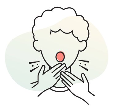 Roman Coronavirus - COVID-19 - Nefes Sıklığı - EPS 10 Dosyası Simgesi