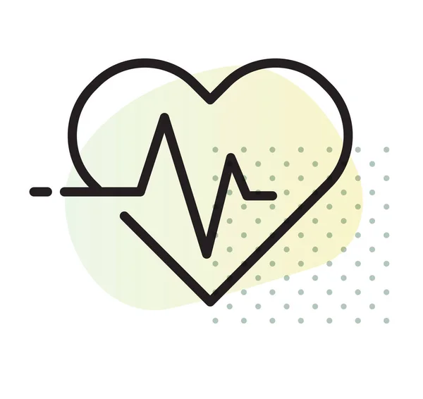 Καρδιά Ηκγ Σύμβολο Εικονίδιο Αρχείου Eps — Διανυσματικό Αρχείο