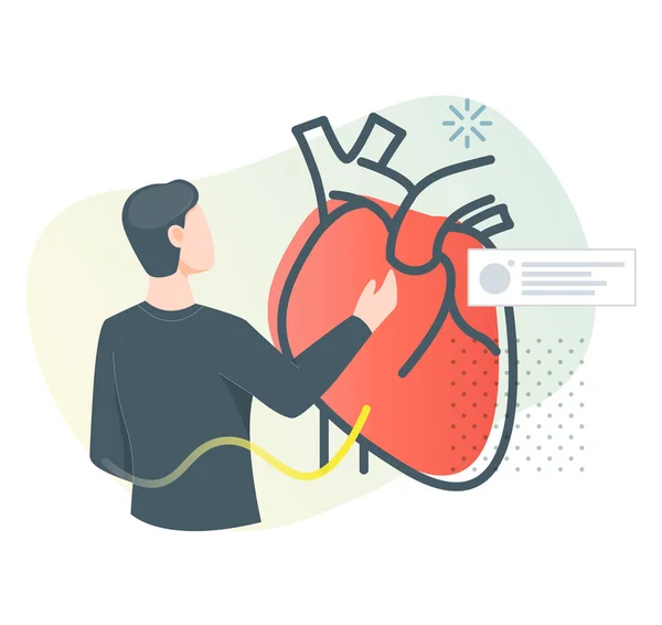 Informações Sobre Heart Care Stock Illustration Eps File — Vetor de Stock