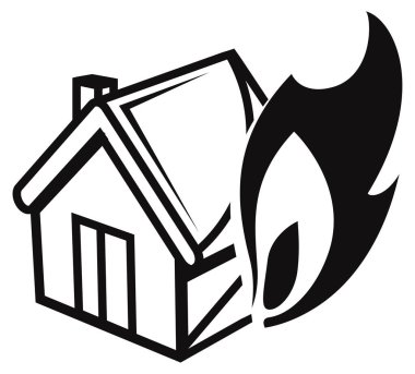 EPS 10 dosyası olarak ev sigortası simgesi