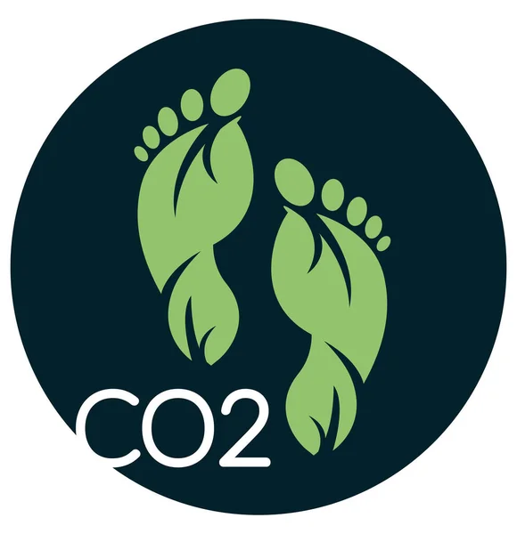 Icona Carbon Footprint Come File Eps — Vettoriale Stock