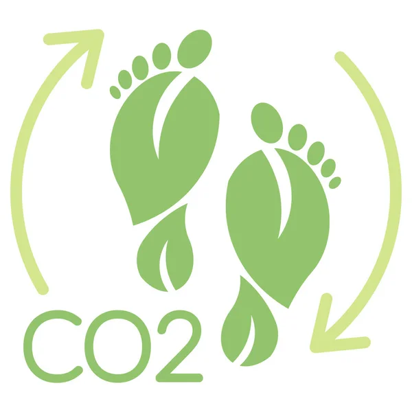 Carbon Footprint Icon Eps File — Stock Vector