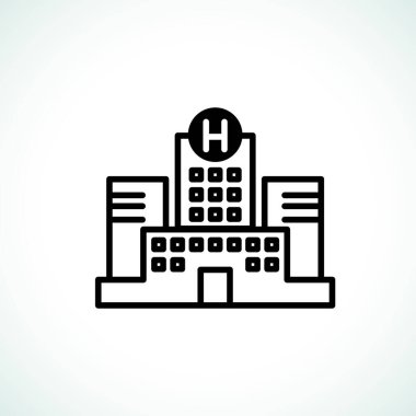 EPS 10 Dosyası Olarak Büyük Hastane Altyapı Simgesi