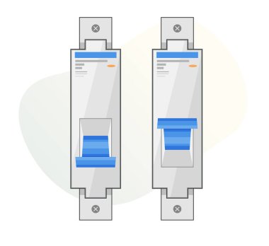 Elektrik Devre Kesiciler - EPS 10 Dosyası Olarak Stok Resimleri