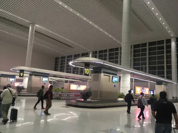 Carrossel Bagagem Salão Chegada Terminal Aeroporto Internacional Indira Gandhi Nova — Fotografia de Stock