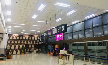 Sardar Vallabhbhai Patel Uluslararası Havalimanı Kalkış Salonu, Ahmedabad Gujrat 5 Kasım 2023 JPG Dosyası