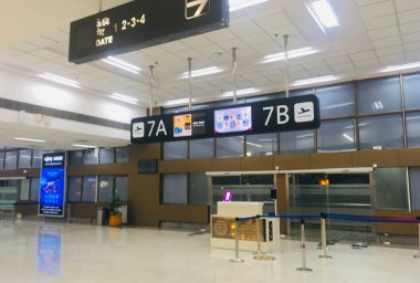 Sardar Vallabhbhai Patel Uluslararası Havalimanı Kalkış Salonu, Ahmedabad Gujrat 5 Kasım 2023