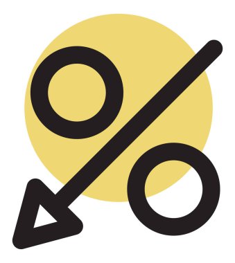 İndirim Yüzdesi - Fiyatlarda Düşme - EPS 10 Dosyası olarak Simge