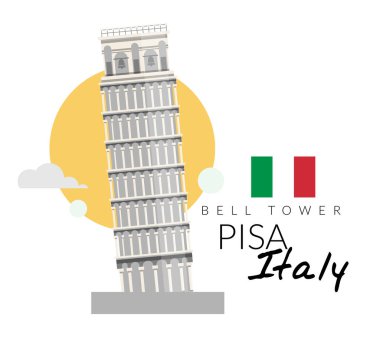 Eğik Pisa Kulesi - EPS 10 Dosyası Olarak Stok Resimleri