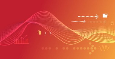 Teknoloji Çözümleri - EPS 10 Dosyası Olarak Soyut İllüzyon