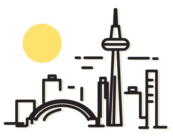 トロント カナダ Eps 10ファイルとしての都市アイコンイラスト ロイヤリティフリーのストックイラスト