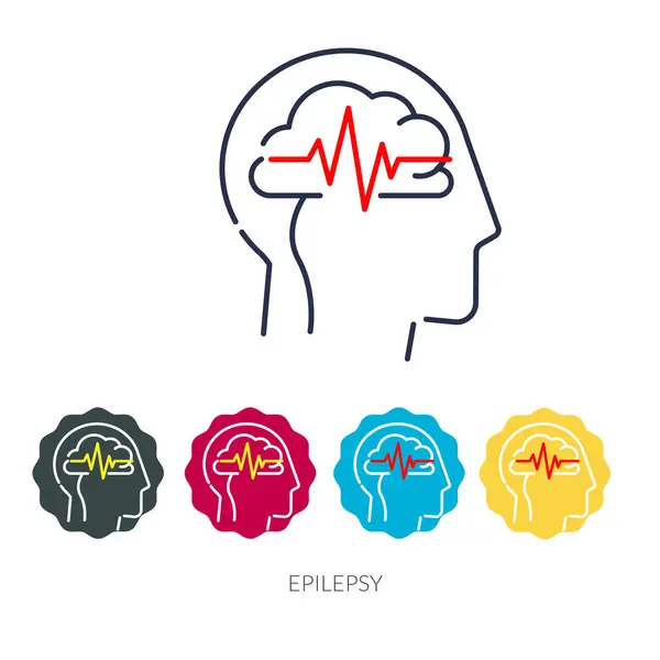 エピルプシー 神経学的条件 Eps 10ファイルとしてのストックイラスト ストックイラスト