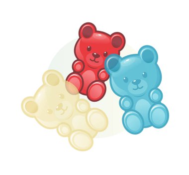 Gummy Bear Candy - EPS 10 Dosyası Olarak Stok Resimleri