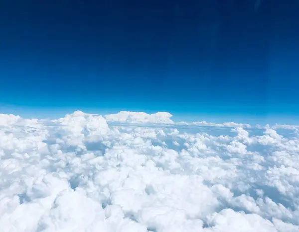 Vista Nube Desde Avión Para Mensajería Comunicación Fondo Como Imagen —  Fotos de Stock