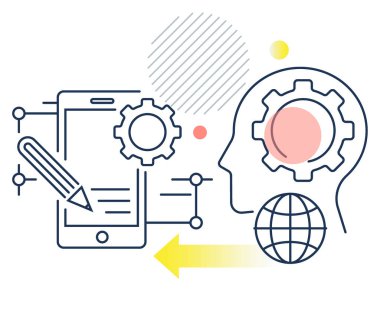 Mobil Uygulama Tasarım ve Geliştirme - EPS 10 dosyası olarak illüstrasyon