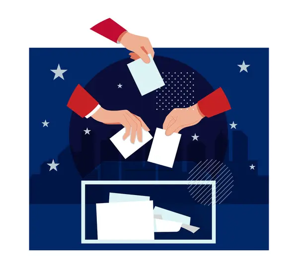 Macht Der Wahl Stimmzettel Abstimmung Archivbild Als Eps Datei — Stockvektor