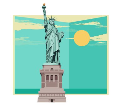 Özgürlük Heykeli - New York - EPS 10 Dosyası Olarak Stok Resimleri