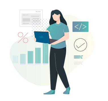 Yazılım Geliştirme Süreci - EPS 10 Dosyası olarak İllüstrasyon