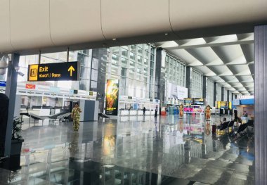 Kempegowda Uluslararası Havalimanı Yurtiçi Varış Salonu, Bangalore, Hindistan - 18 Haziran 2024 JPG Dosyası
