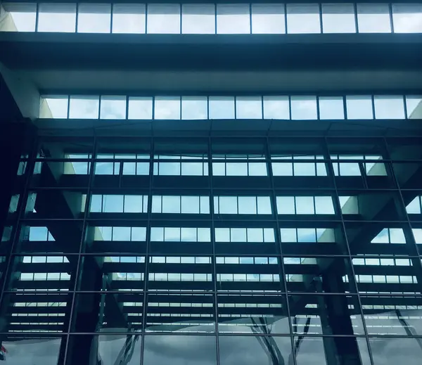 Stock image Glass Roof at Domestic Arrival Hall at Kempegowda International Airport, Bangalore, India - 18th June 2024 as JPG File